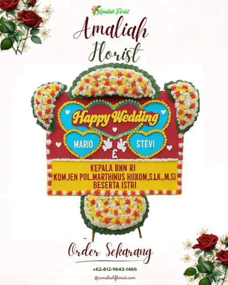 Papan Bunga Pernikahan Jati Mulya